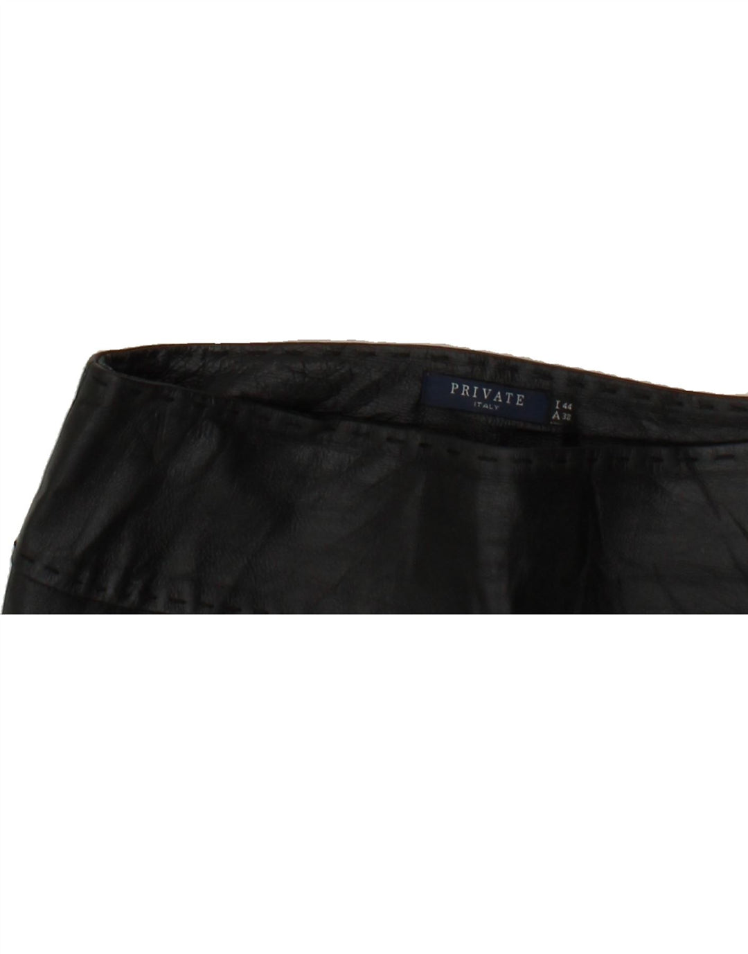 PRIVATE Womens Leather Skirt IT 44 Medium W30 Black Leather Vintage Private and Second-Hand Private from Messina Hembry 