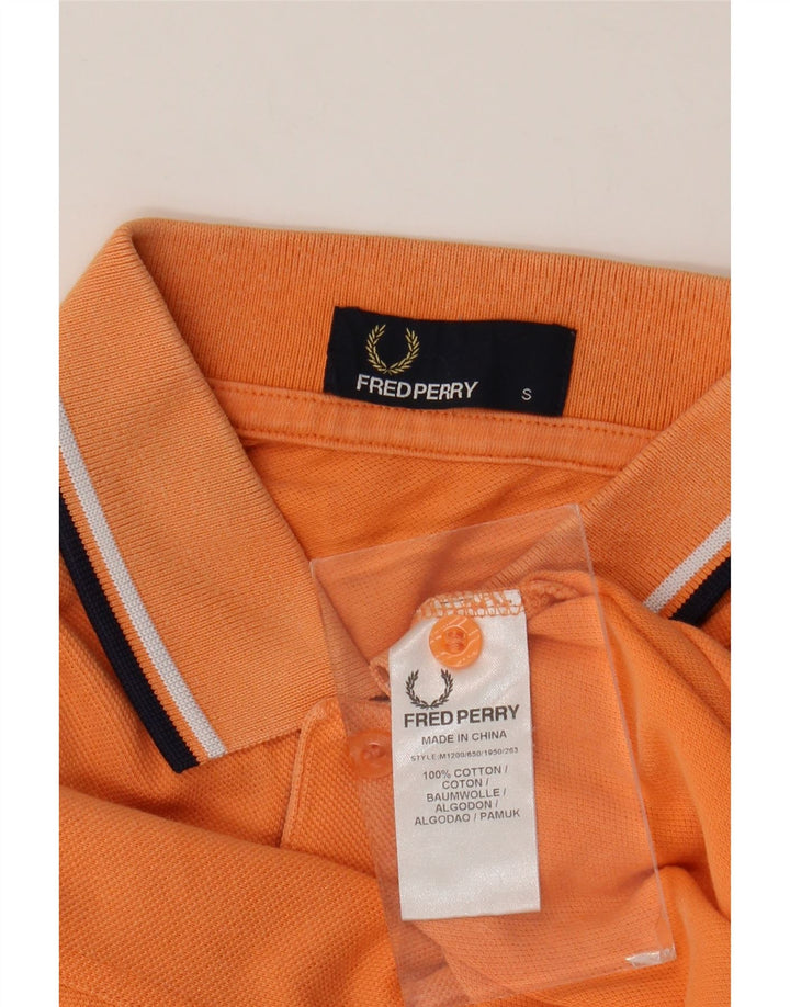 Ανδρικό μπλουζάκι πόλο FRED PERRY, μικρό πορτοκαλί βαμβακερό