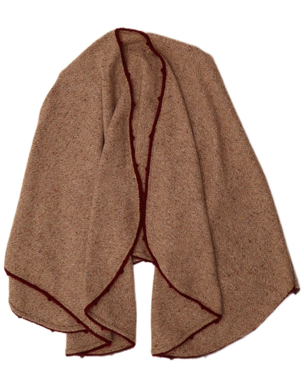 Vintage Ανδρικό πουλόβερ Poncho Cardigan One Size Beige Flecked