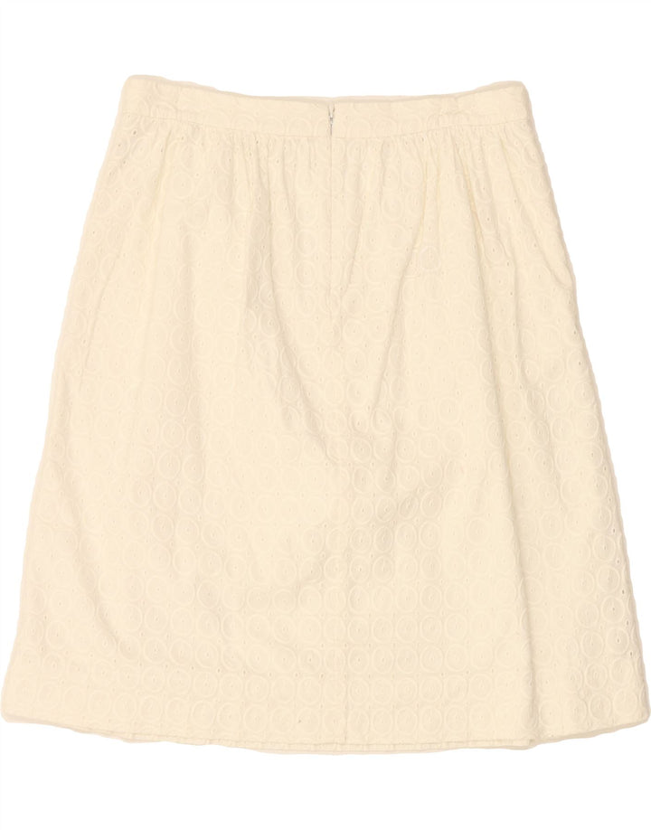 J. CREW Womens A-Line Skirt US 6 Medium W30  White Cotton Vintage J. Crew and Second-Hand J. Crew from Messina Hembry 