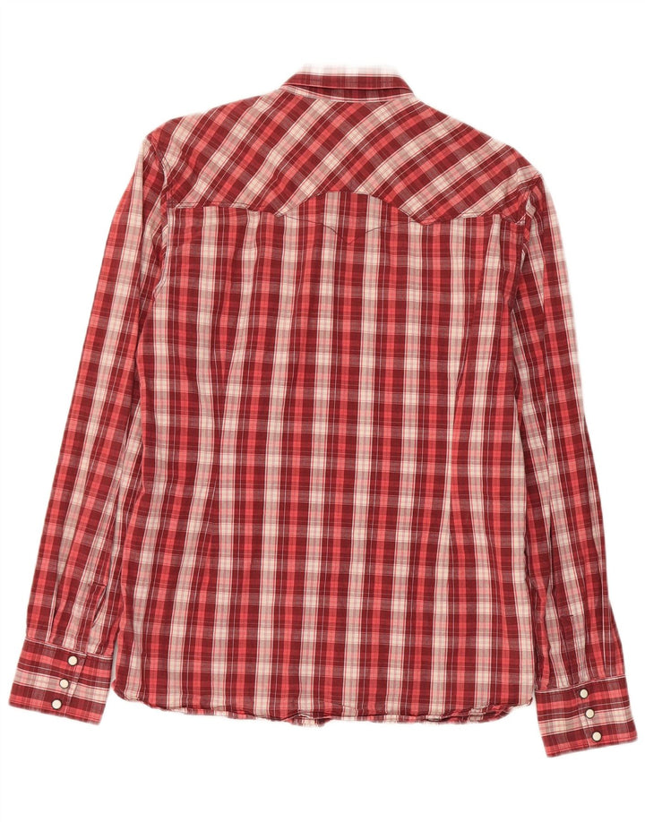 Ανδρικό πουκάμισο Levi's Western, μεγάλο κόκκινο βαμβακερό