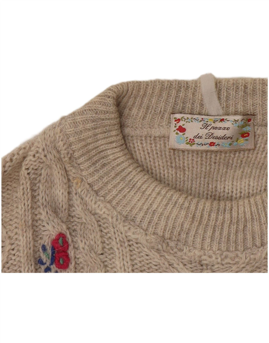 Vintage γυναικείο πουλόβερ με λαιμόκοψη UK 16 Large Grey