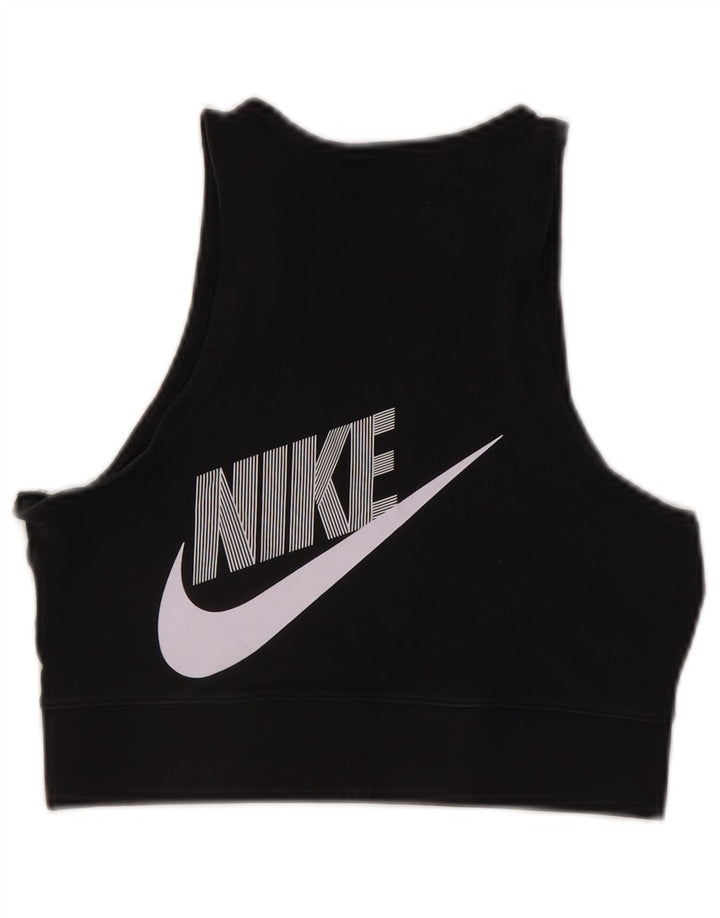 Γυναικείο σουτιέν Nike τοπ UK 12 μεσαίο μαύρο βαμβακερό