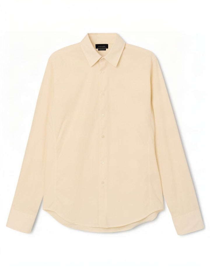 Zara Γυναικείο πουκάμισο Extra Slim Fit μεγάλο λευκό βαμβακερό