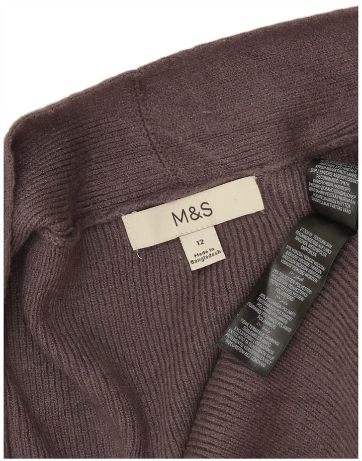 Marks & Spencer Γυναικείο Longline ανοιχτό πουλόβερ ζακέτα UK 12 Medium Grey