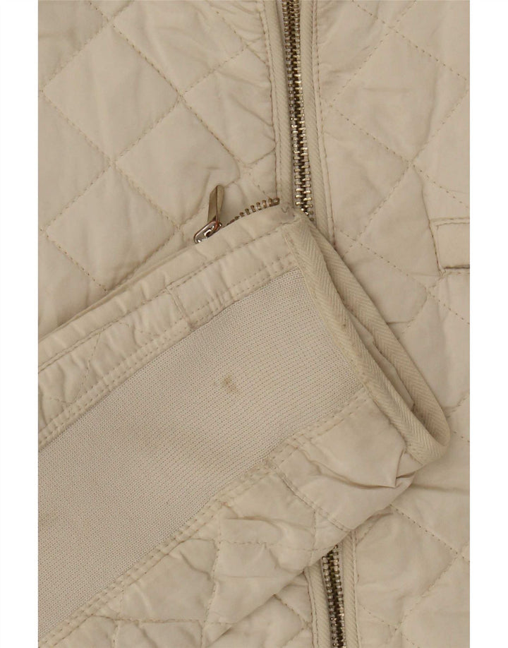Zara Γυναικείο Καπιτονέ μπουφάν UK 12 Medium Off White