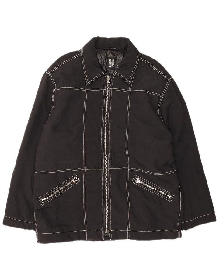 Killer Loop Ανδρικό γραφικό Bomber Jacket UK 38 Medium Black Polyamide