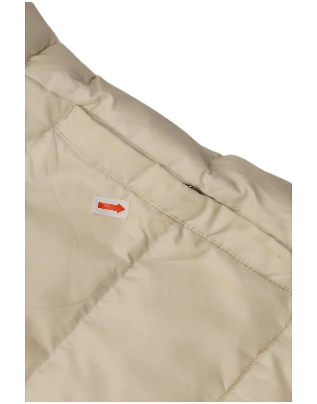 CALVIN KLEIN Γυναικείο μπουφάν με κουκούλα UK 14 Medium Off White Polyester