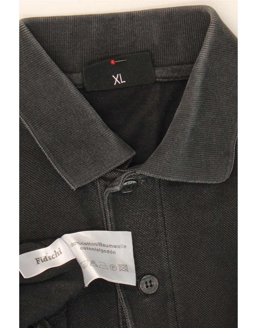 Ανδρικό μπλουζάκι πόλο Hugo Boss XL Μαύρο βαμβακερό