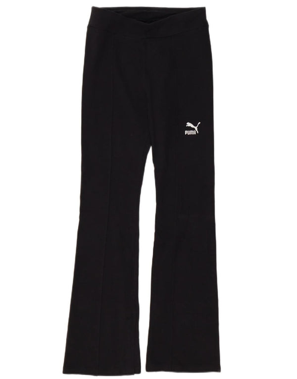 PUMA Womens Flare Tracksuit Trousers UK 14 Medium  Black
