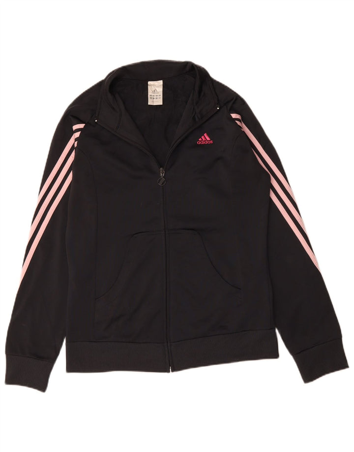 Γυναικεία αθλητική φόρμα ADIDAS Top Jacket UK 14 Medium Black Polyester