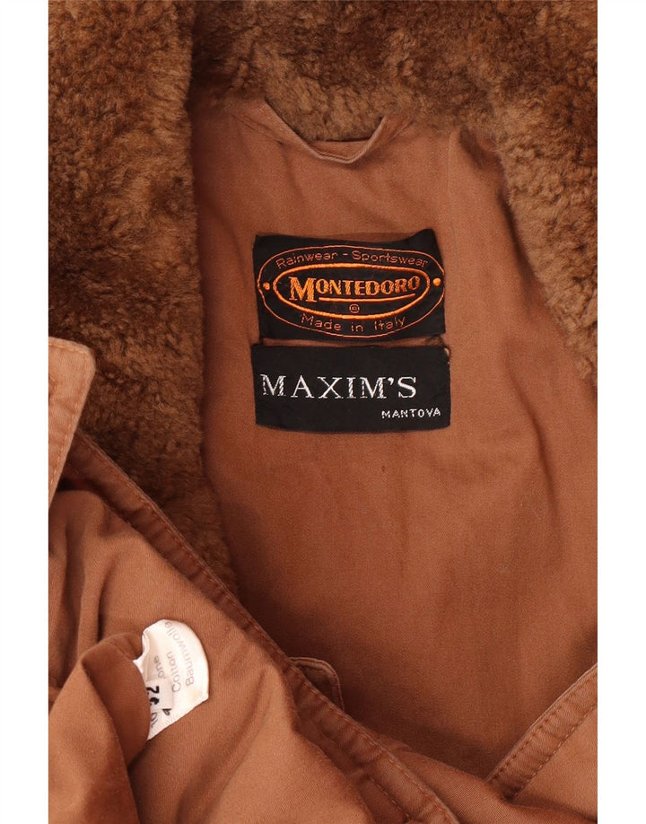 MONTEDORO Ανδρικό Military Bomber Jacket IT 52 XL Καφέ Βαμβακερό