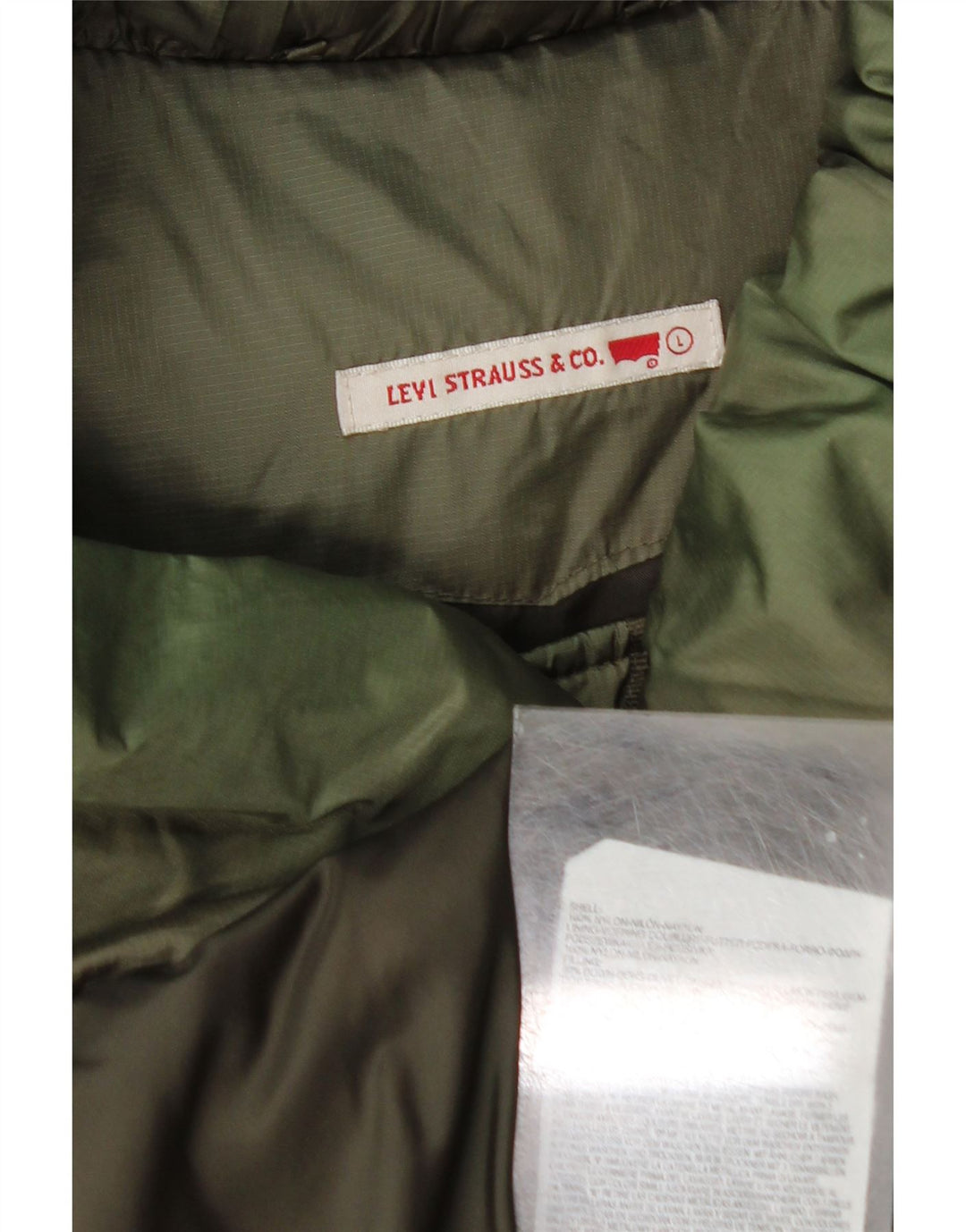 Levi's Γυναικείο παλτό UK 16 Large Green Nylon