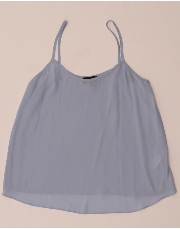 Topshop Womens Oversized Cami Top UK 8 Small Blue Polyester