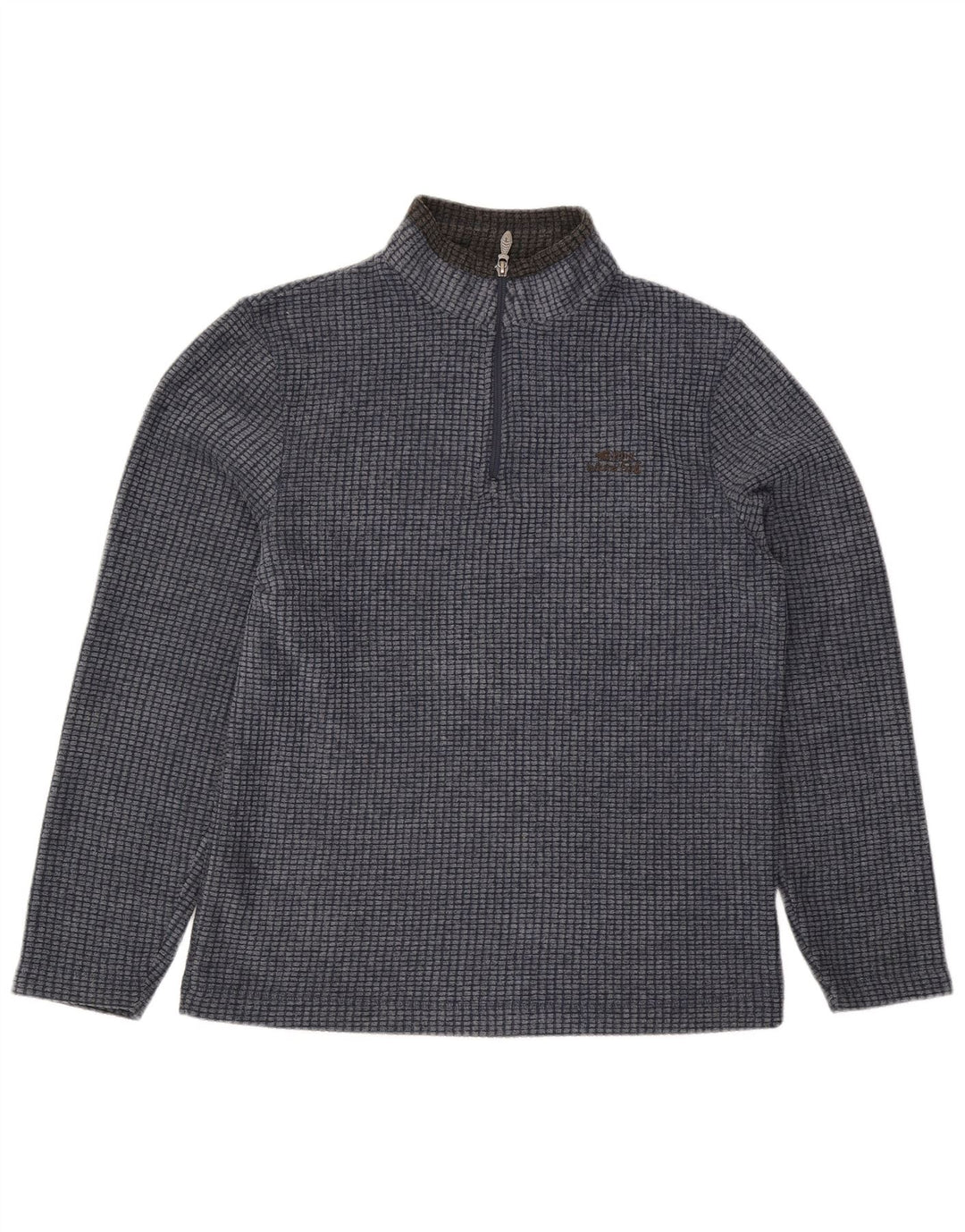 Weird Fish Mens Zip Fleece Jumper Μικρό Navy Blue Polyester