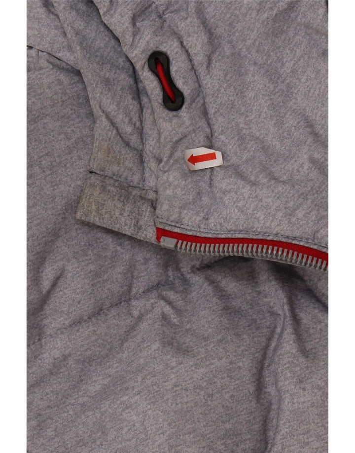 SUPERDRY Mens Hooded Padded Jacket UK 38 Medium Grey Polyester