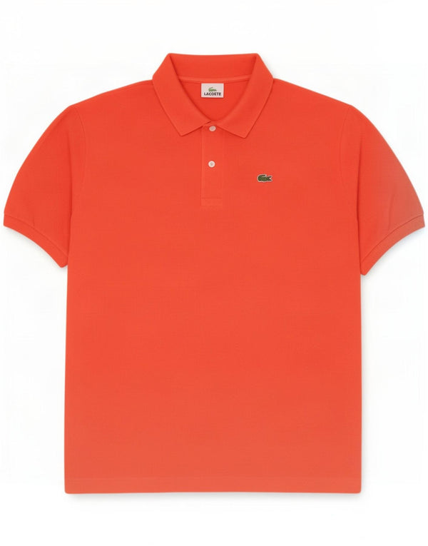 Ανδρικό πουκάμισο Polo Lacoste Νούμερο 8 3XL Πορτοκαλί βαμβακερό