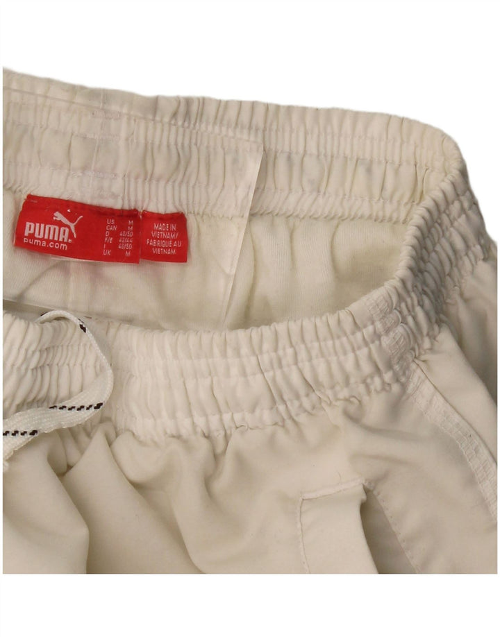 PUMA Mens Graphic Tracksuit Trousers Medium  Off White