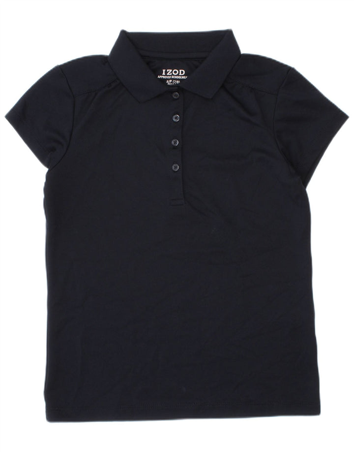 Izod Girls κανονική μπλούζα πόλο 7-8 ετών Small Navy Blue Polyester