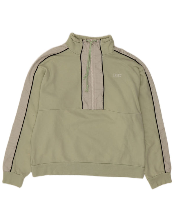 Γυναικείο φούτερ Levi's με φερμουάρ Jumper UK 14 Medium Green Colourblock