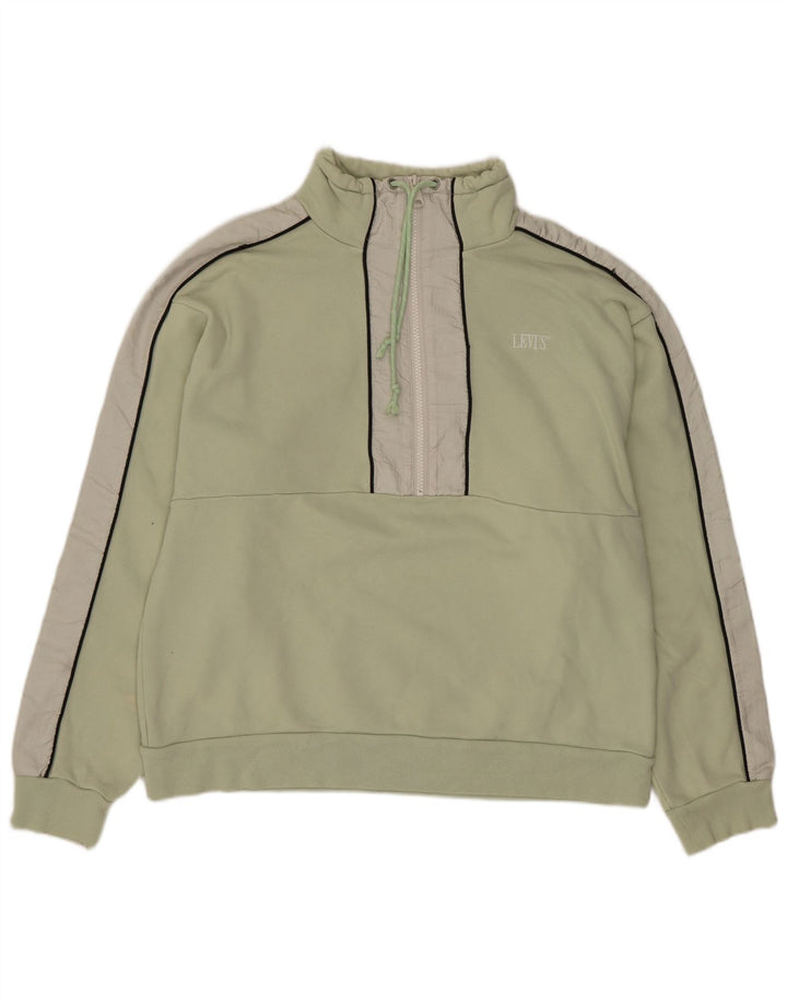 Γυναικείο φούτερ Levi's με φερμουάρ Jumper UK 14 Medium Green Colourblock