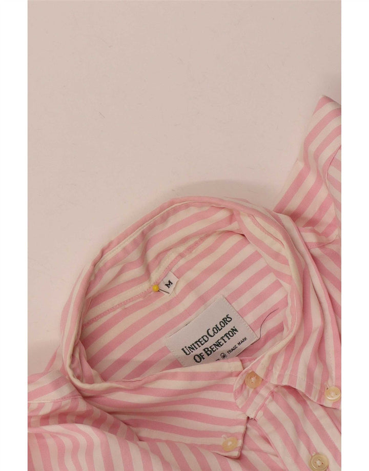 Ανδρικό πουκάμισο Benetton σε μεσαίο ροζ pinstripe
