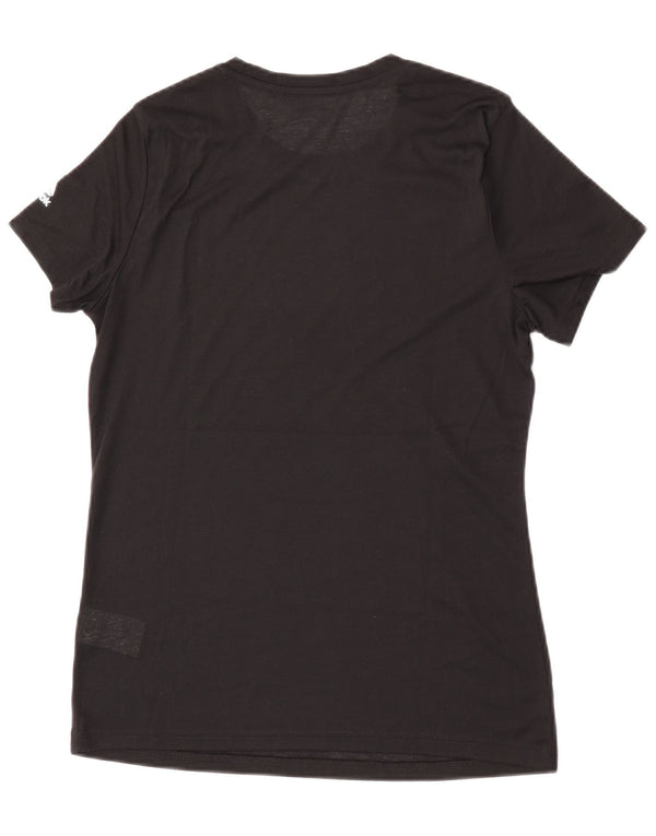 Γυναικείο γραφικό μπλουζάκι Reebok Cross Fit Top UK 16/18 μεγάλο μαύρο πολυεστέρα