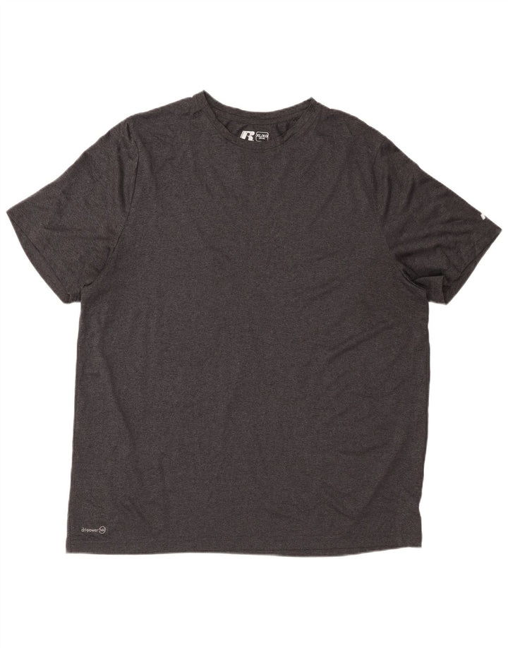 RUSSELL ATHLETIC Ανδρικό T-Shirt Dri-Power Top UK 46/48 XL Γκρι Πολυεστέρας