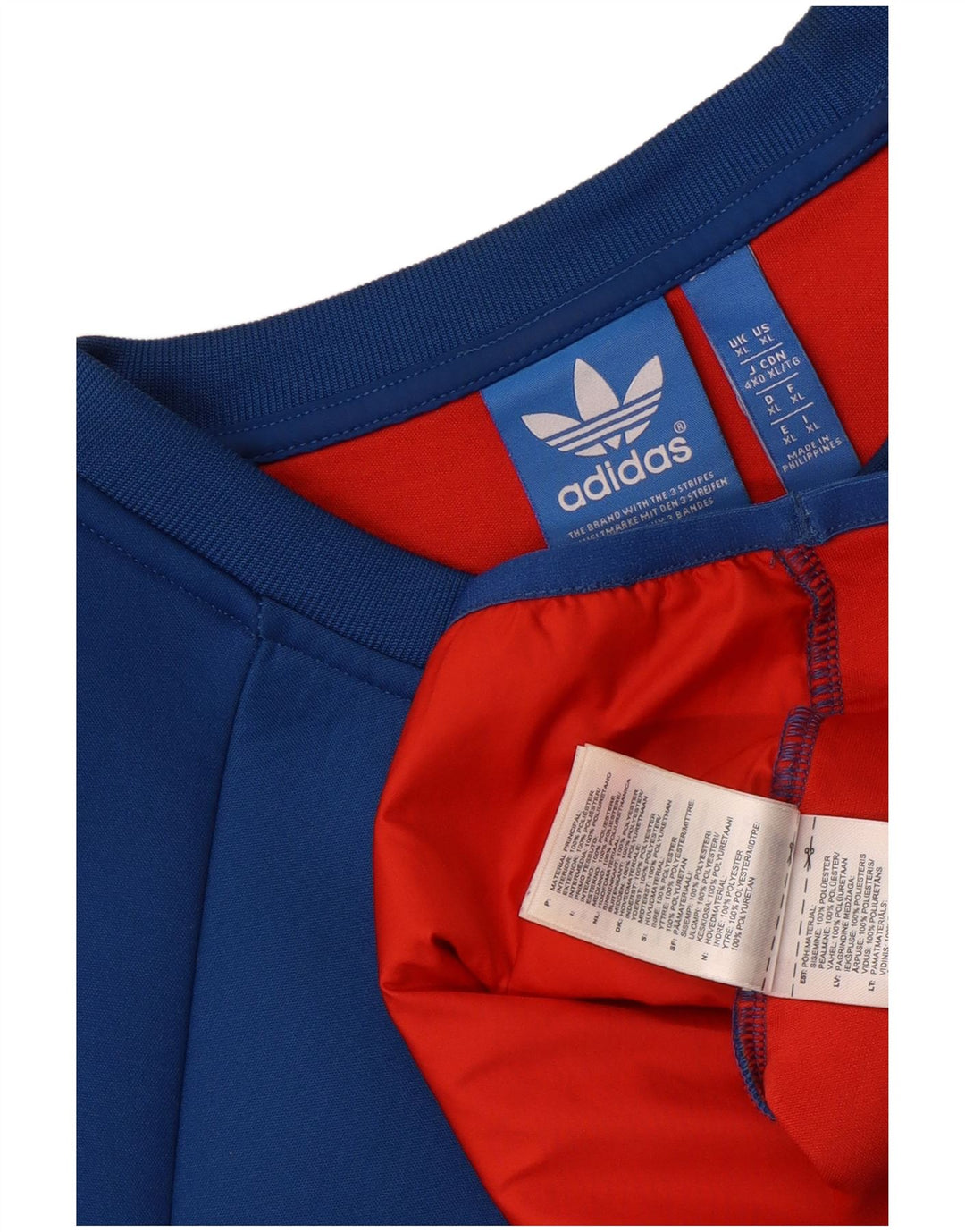Ανδρικό γραφικό φούτερ ADIDAS Jumper XL Blue Colourblock Polyester