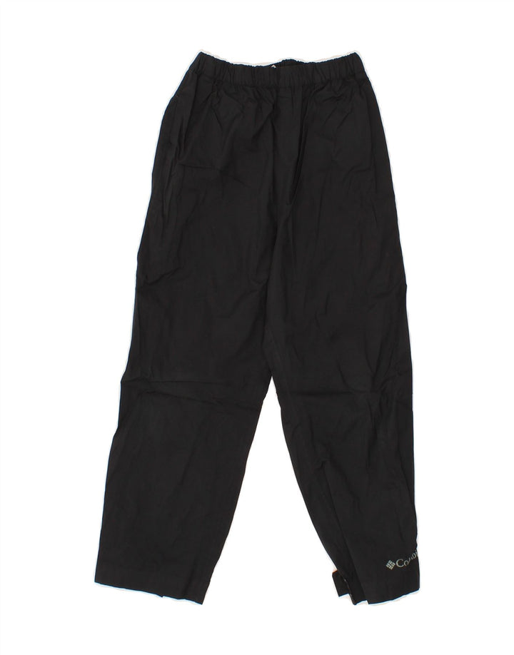COLUMBIA Boys Windbreaker Trousers 11-12 Years 2XS Black Polyester Vintage Columbia and Second-Hand Columbia from Messina Hembry 