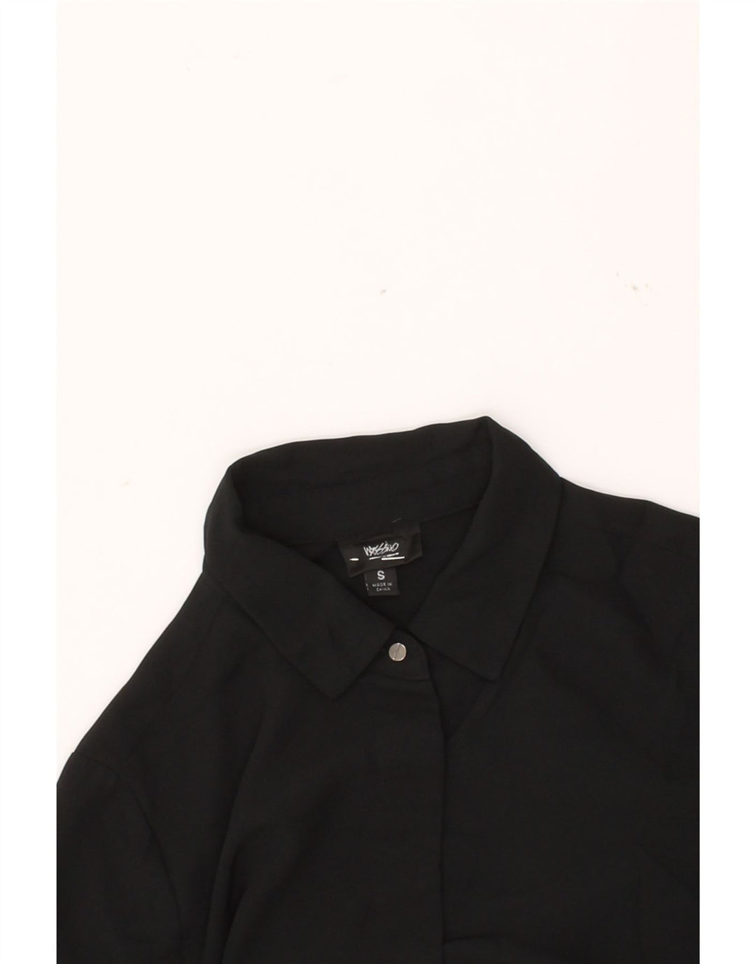 MOSSIMO Womens Shirt Blouse UK 10 Small Black Polyester Vintage Mossimo and Second-Hand Mossimo from Messina Hembry 