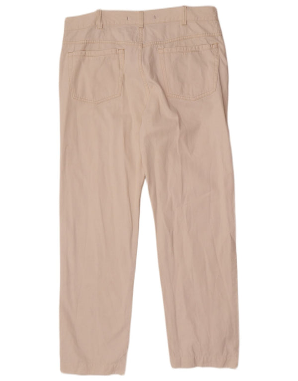 Ανδρικό ίσιο casual παντελόνι Incotex W32 L30 Λευκό βαμβακερό