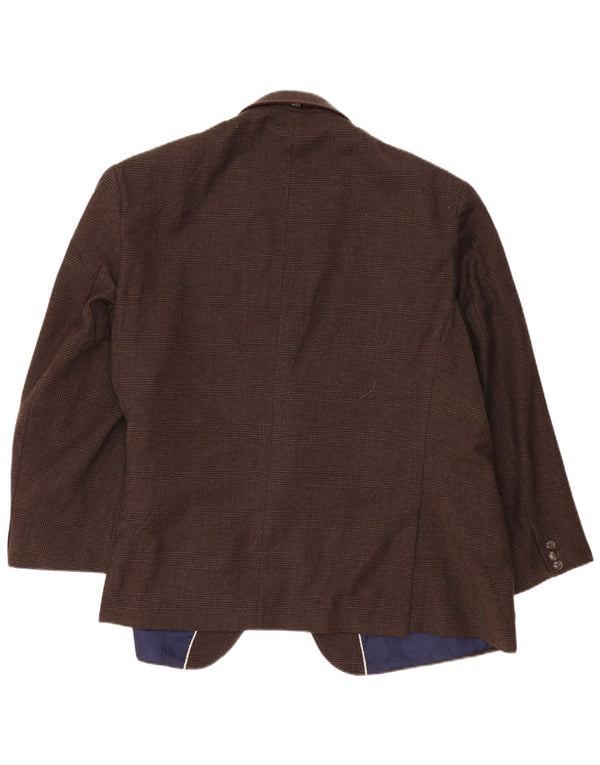 Marks & Spencer Ανδρικό σακάκι σακάκι με 2 κουμπιά UK 52 3XL καφέ Houndstooth