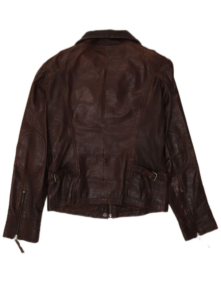 Gipsy Γυναικείο Δερμάτινο Μπουφάν UK 14 Large Brown