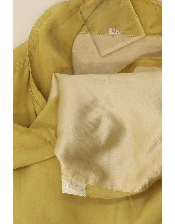 Vintage Ανδρικό Utility Jacket UK 44 2XL Yellow Silk