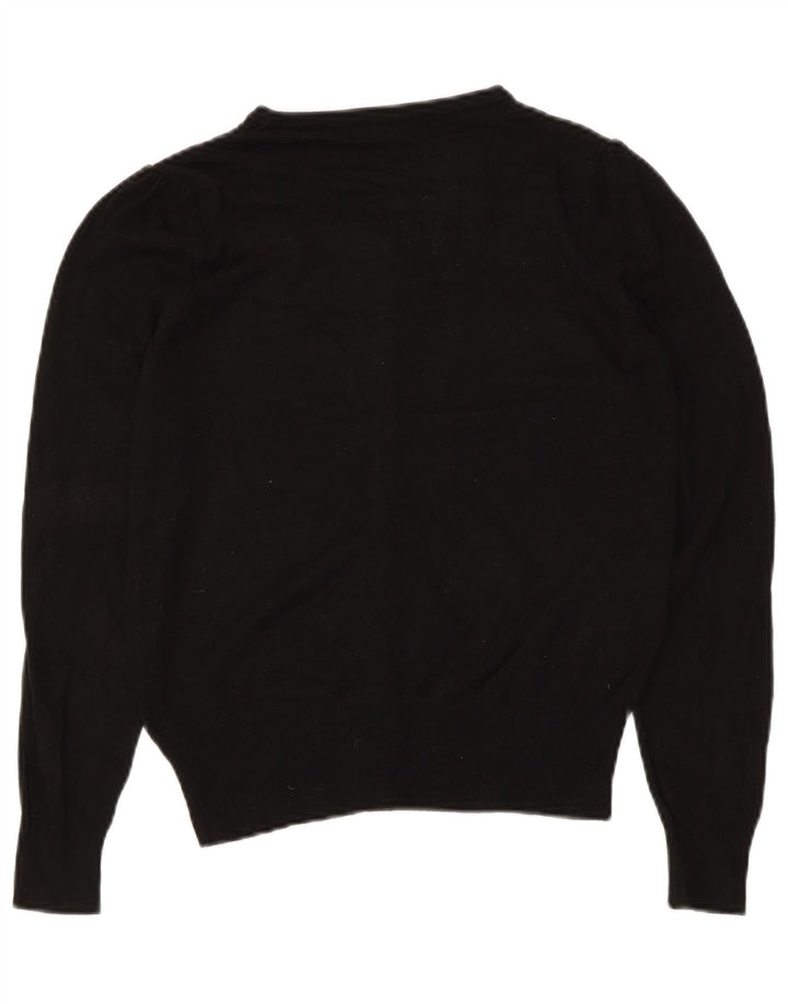 Zara Γυναικεία Ζακέτα UK 8 Small Black Viscose