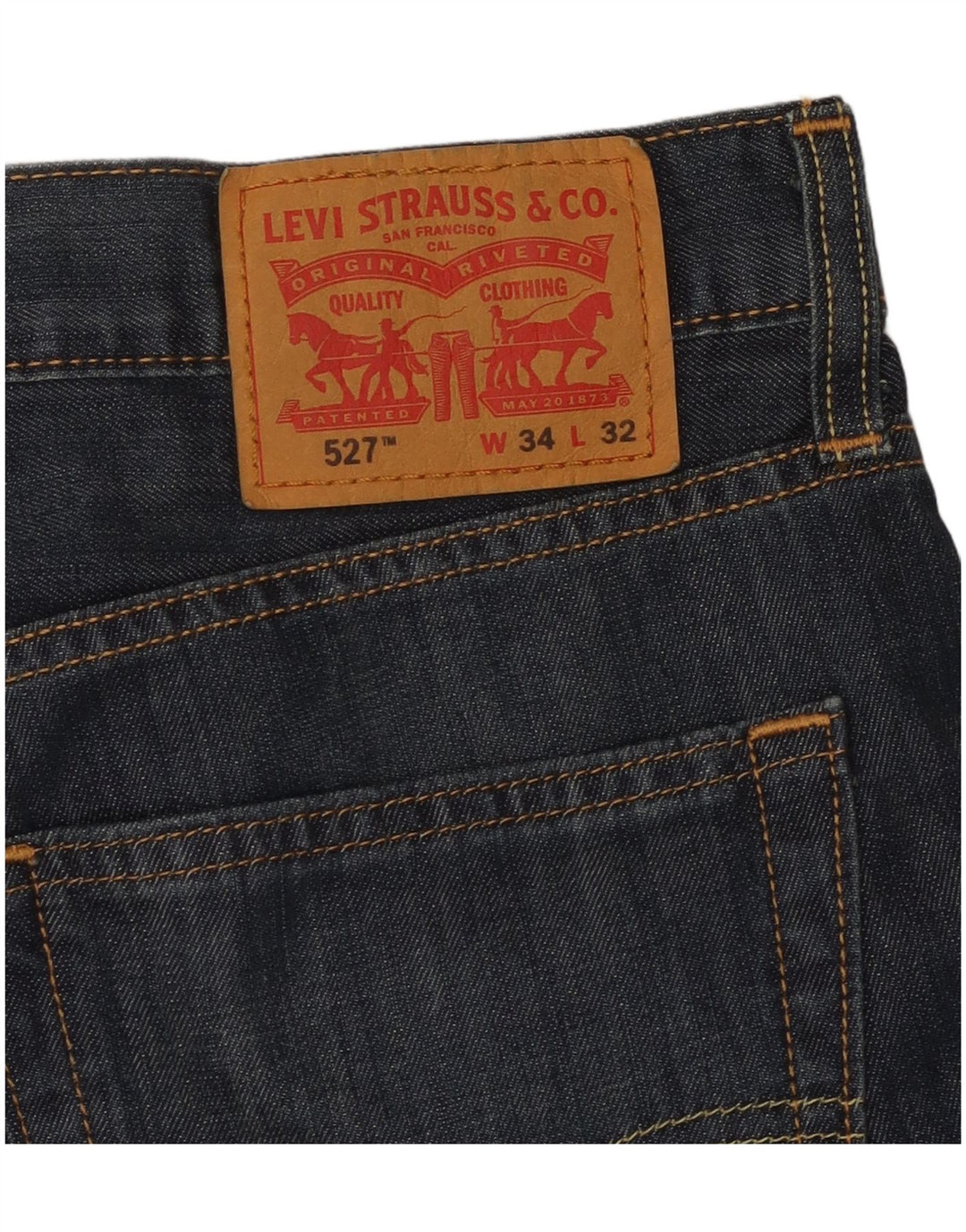 LEVI'S Mens 527 Bootcut Jeans W34 L32 Μπλε βαμβακερό