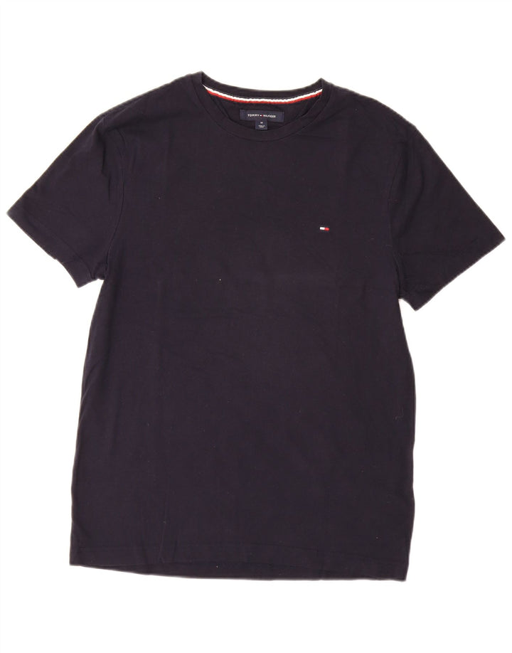 Ανδρικό μπλουζάκι TOMMY HILFIGER Stretch Slim Fit Top μεσαίο μπλε ναυτικό βαμβακερό