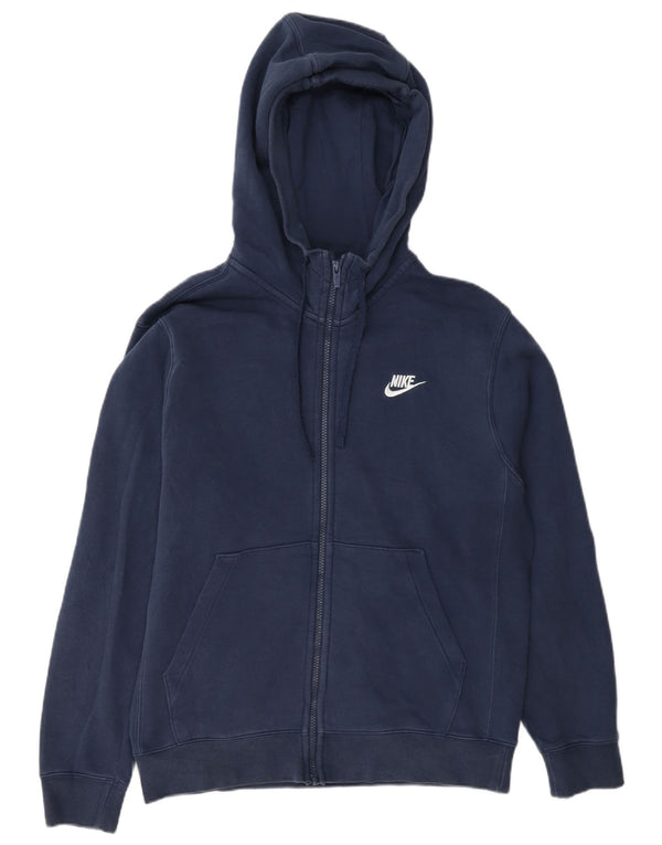 Ανδρικό πουλόβερ Nike με φερμουάρ με κουκούλα από βαμβακερό μπλε ναυτικό