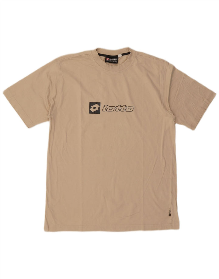 Ανδρικό γραφικό μπλουζάκι Lotto Top Medium Beige Βαμβακερό