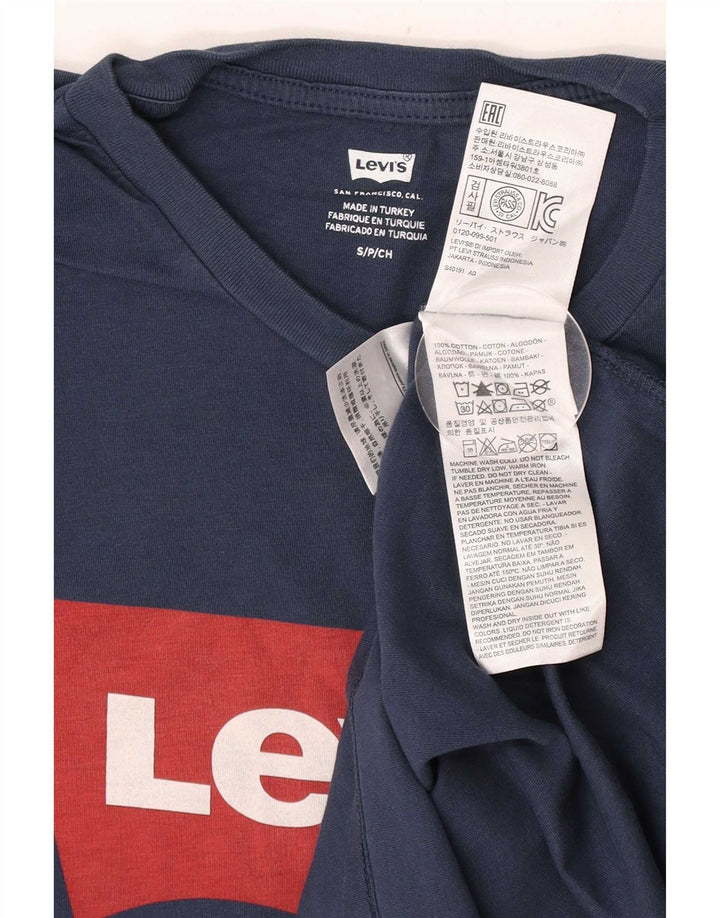 Ανδρικό γραφικό μπλουζάκι Levi's Small Navy Blue από βαμβάκι