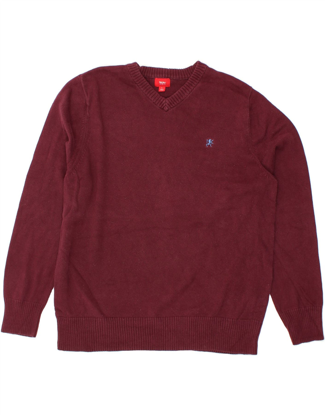 MOSSIMO Mens V-Neck Jumper Sweater Large Maroon Cotton Vintage Mossimo and Second-Hand Mossimo from Messina Hembry 