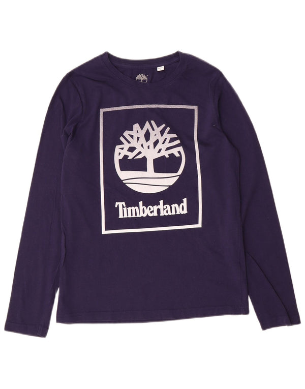Timberland Boys Graphic Top Μακρυμάνικο 13-14 ετών Small Navy Blue Cotton
