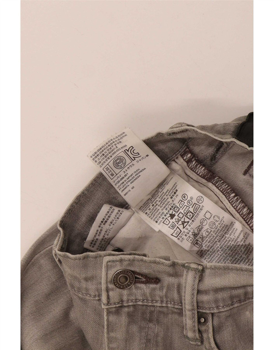 Γυναικείο Skinny Jeans Levi's W29 L32 Γκρι βαμβακερό