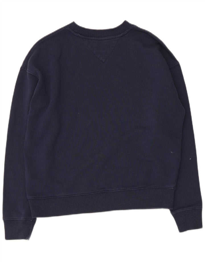 TOMMY HILFIGER Γυναικείο φούτερ μεγάλου μεγέθους Jumper UK 10 Small Navy Blue