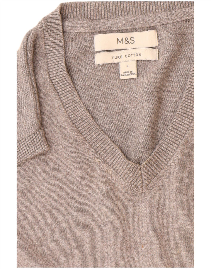 Marks & Spencer Ανδρικό γιλέκο Tank Top Μεγάλο γκρι βαμβακερό