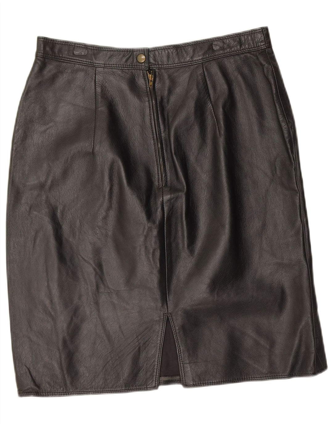 Γυναικεία Δερμάτινη Φούστα VINTAGE W30 Μεσαία Μαύρη Δερμάτινη