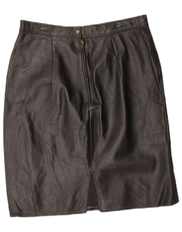 Γυναικεία Δερμάτινη Φούστα VINTAGE W30 Μεσαία Μαύρη Δερμάτινη