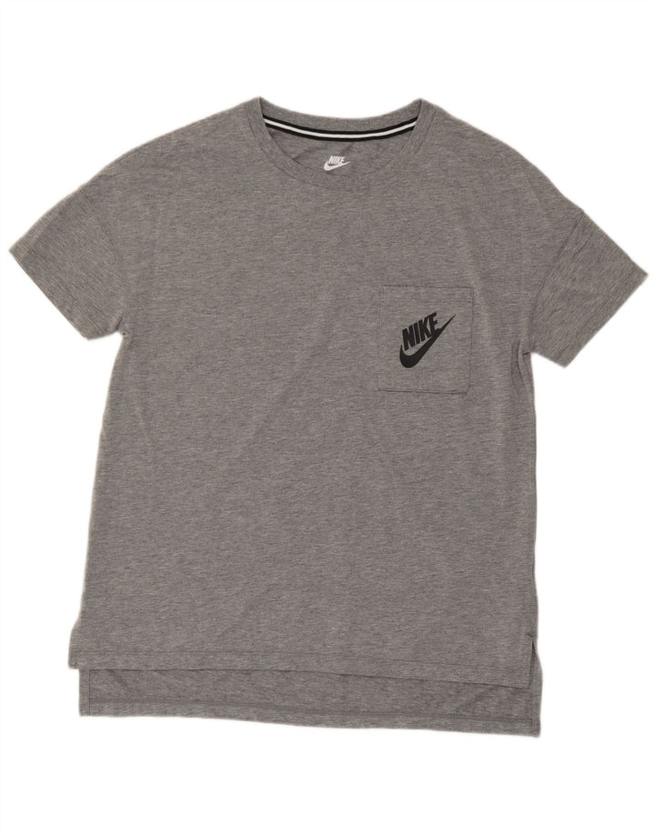 Γυναικείο T-Shirt Nike Top UK 14 Medium Grey Flecked Modal