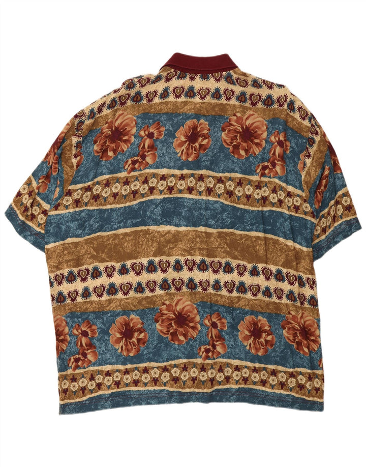 Bramante Ανδρικό Πόλο Μπλουζάκι 2XL Πολύχρωμο Floral